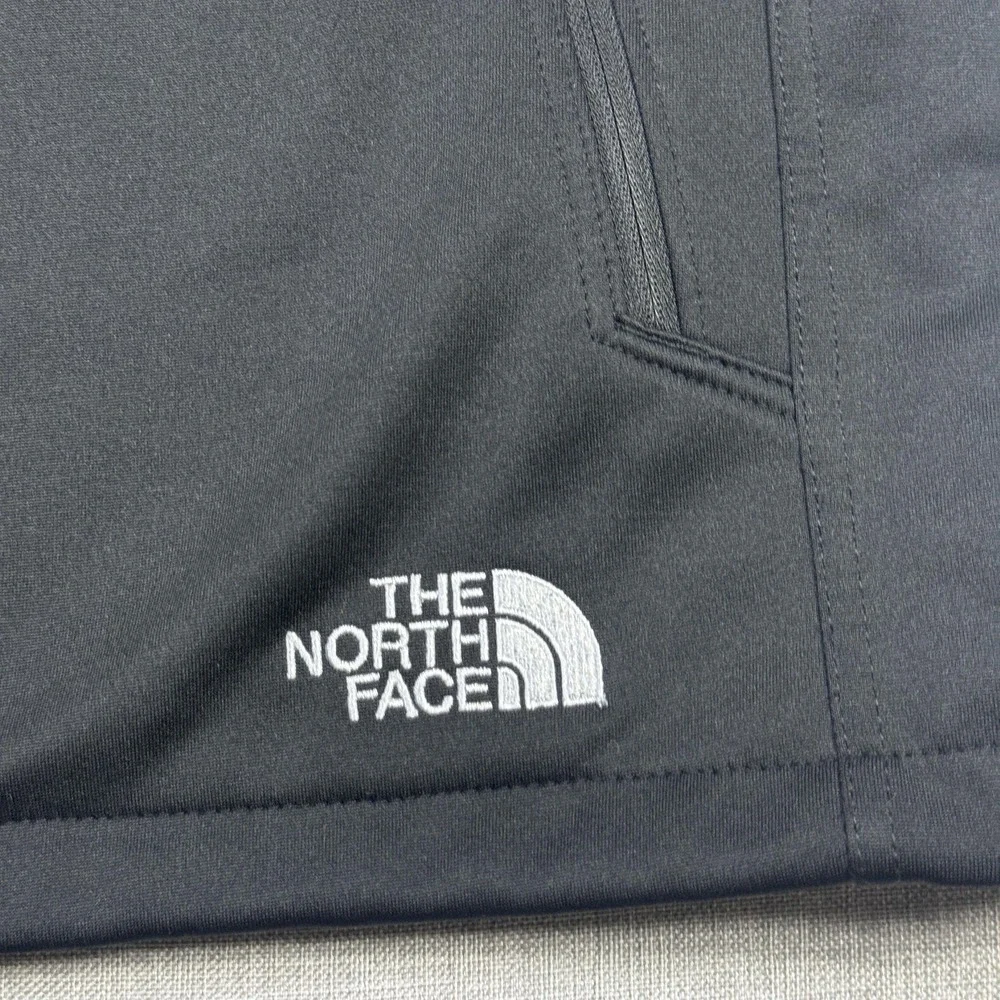 The North Face Windbreaker Vest Mens XL Black Full Zip Softshell Lined Pockets